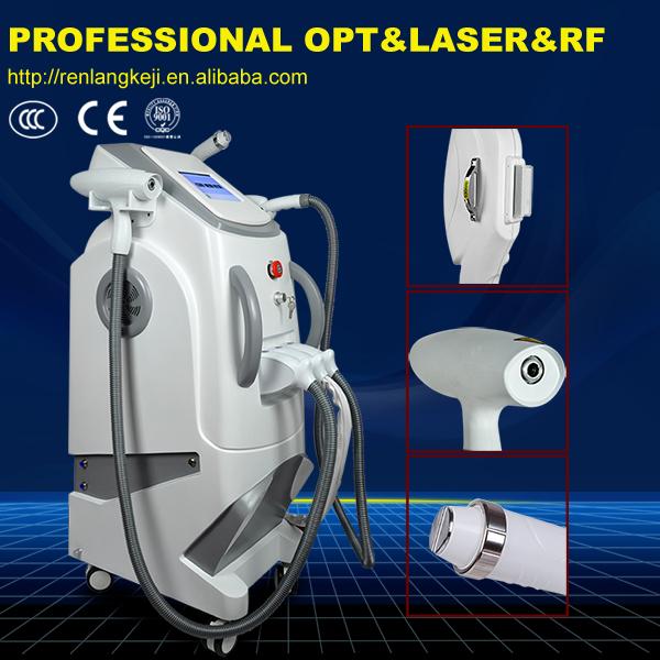 IPL system+nd yag laser+RF 3 in 1 multifuctional beauty machine