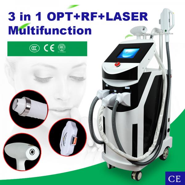 professional 3 in multifunction beauty machine Elight+Nd yag laser+RF