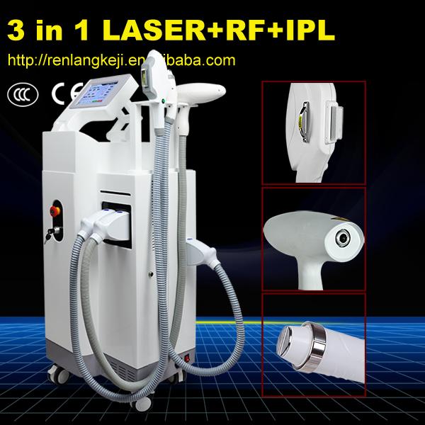 Opt+ Nd yag laser+RF 3 in 1 SHR beauty machine